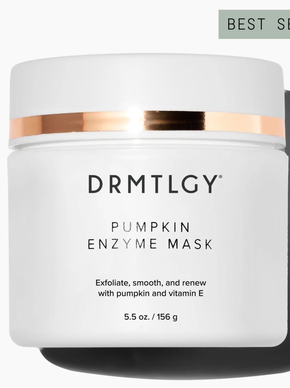 DRMTLGY Pumpkin Enzyme Mask — White with Rose Gold Accent